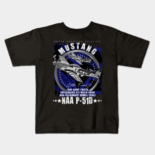 P-51 Mustang | North American Aviation WW2 P51 Fighter Plane Kids T-Shirt